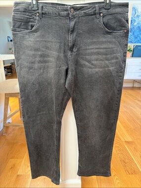 Barbell Apparel Men's Dark Wash Denim Blue Jeans in Classic Straight Fit (40)